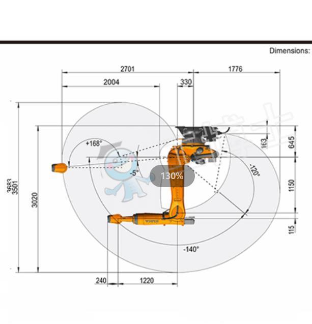 库卡机器人 KR250 R2700-2 负载250kg 臂长2701mm 适用于电焊机械