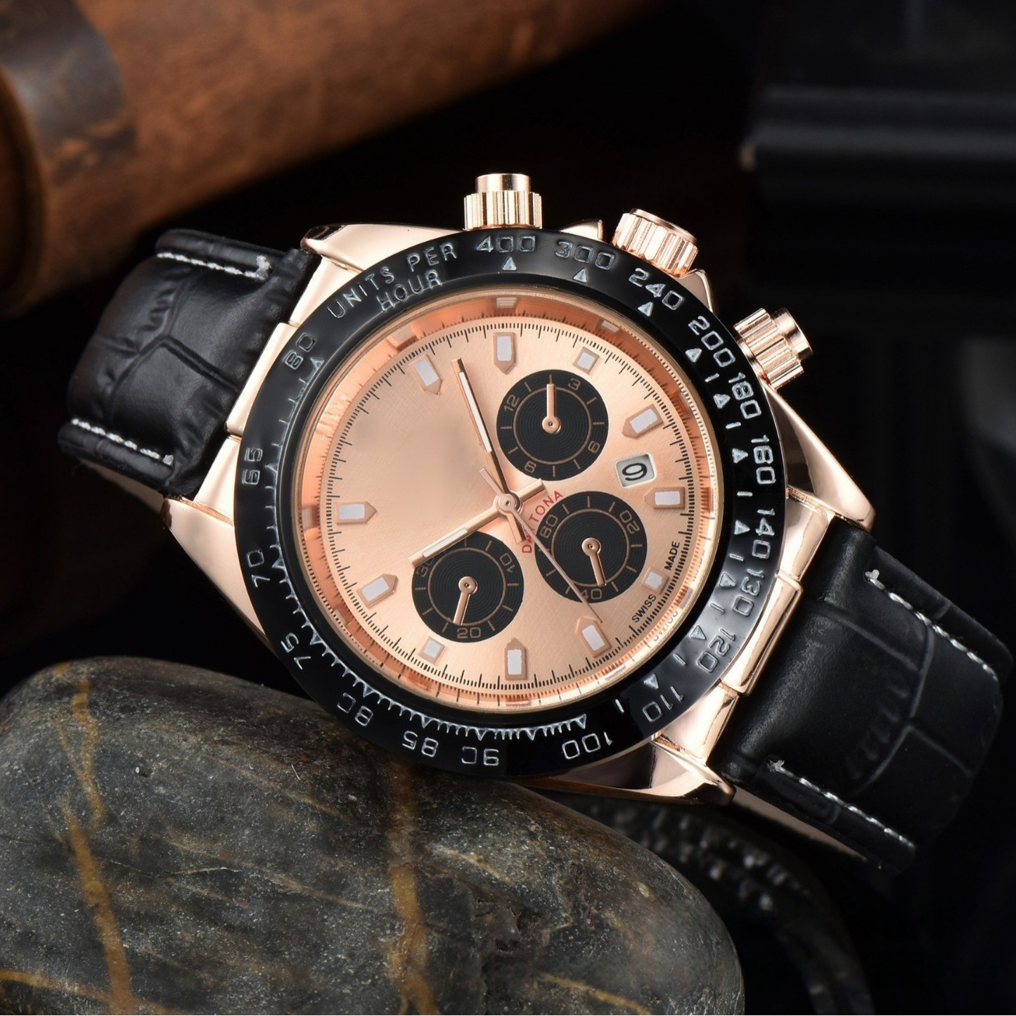 New Cross-Border Hot Selling Labor Brand Daytona Three-Eye Men's and Women's Quartz Stainless Steel Waterproof Watch Wholesale