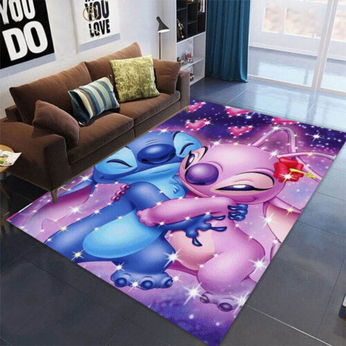 Puntada de dibujos animados sala de estar alfombra hogar sofá mesa de café piso alfombra gran área linda chica corazón Bahía ventana estera en stock
