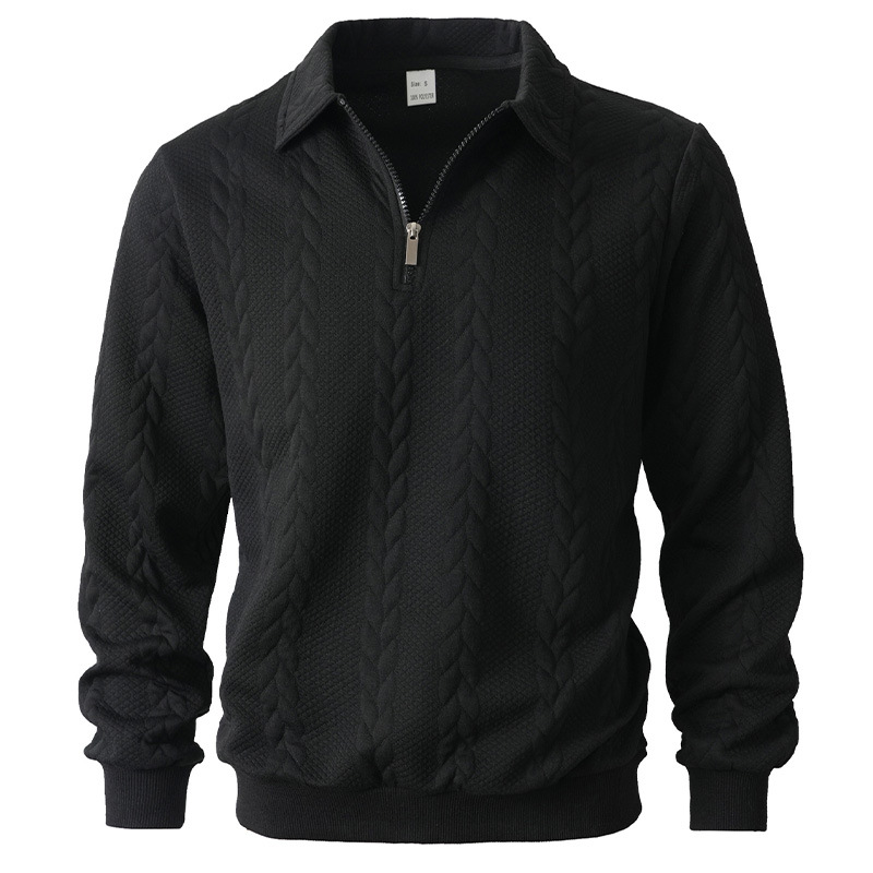 Primavera y otoño ropa de hombre transfronteriza nueva Europa y América comercio exterior exterior exterior ocio al aire libre chaqueta de manga larga con solapa de semiacremallera chaqueta