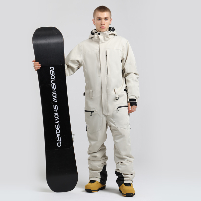One-Piece Ski Suit Men's Snowboard Windproof Waterproof Warm Solid Color Workwear Style Amazon Cross-Border Ski Suit One-Piece Ski Suit Men's Snowboard Windproof Waterproof Warm Solid Color Workwear Style Amazon Cross-Border Ski Suit