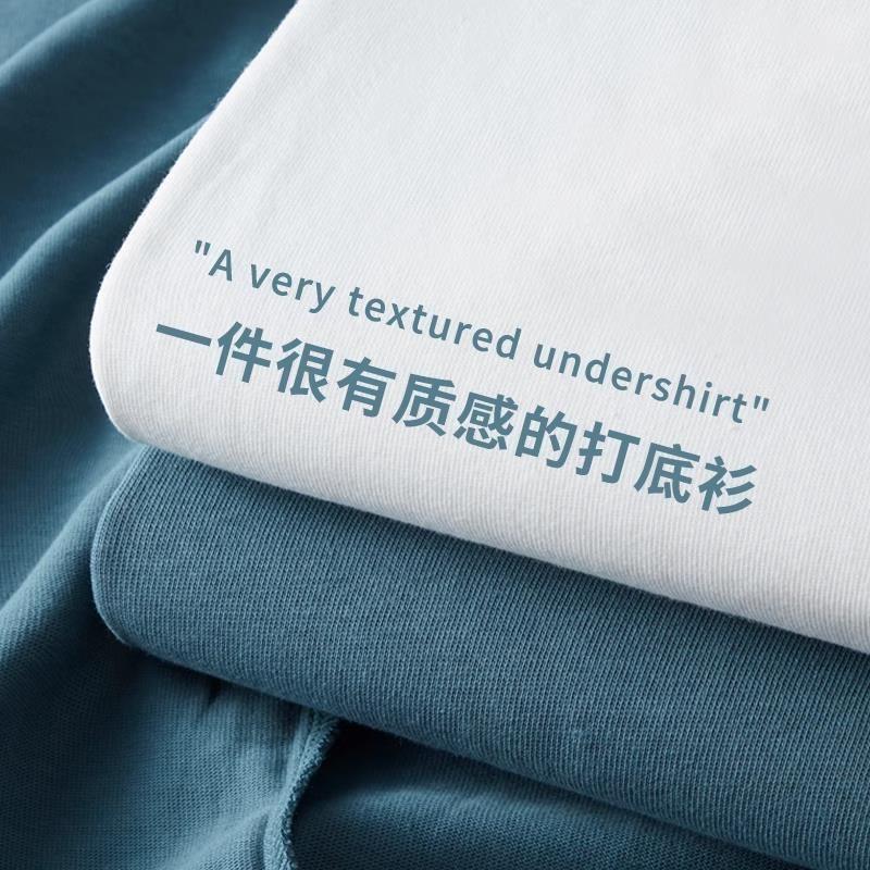 320g Heavyweight Double Yarn Pure Color Short-Sleeved T-Shirt for Men and Women Round Neck Casual Versatile Summer New American Style Bottoming