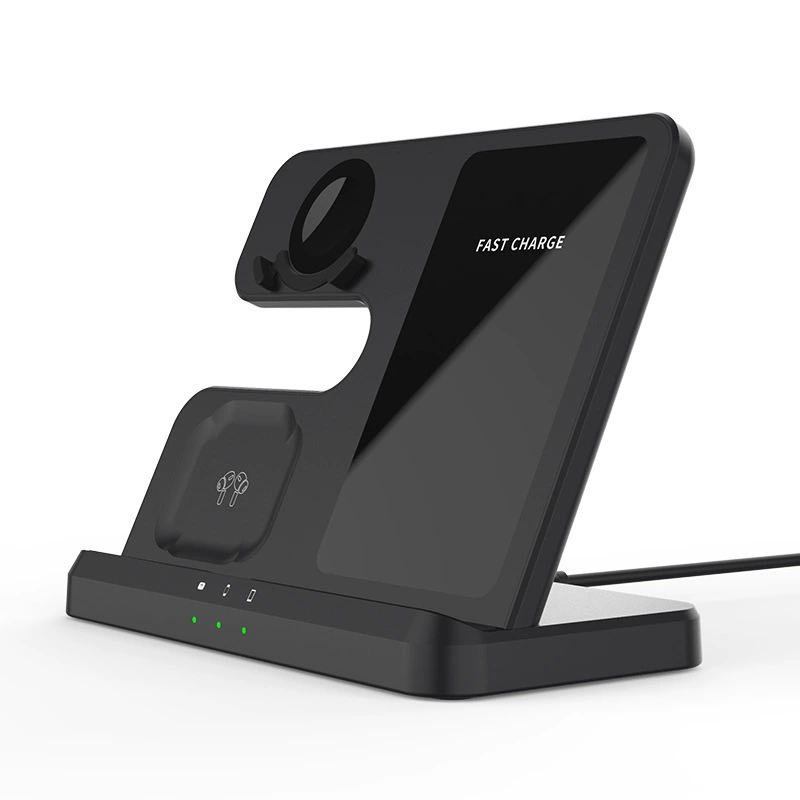Беспроводное трёхвекторное складное зарядное устройство (совместимо с Samsung), подставка для телефона/часы/наушники, опция 24 шт.