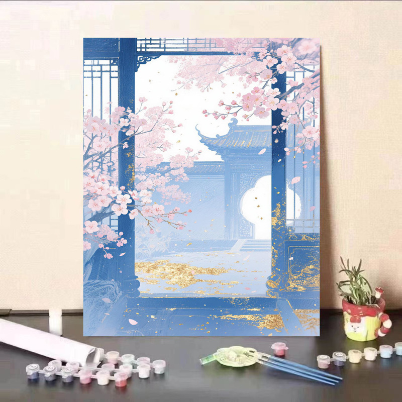 新しい風景画 diy デジタル油絵手描きリビングルームアクリル装飾絵画誕生日ギフト|undefined