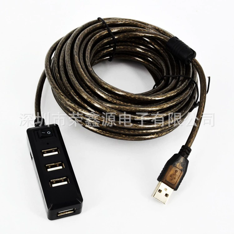 Завод оптовой USB удлинитель с 4 удлинитель сплиттер кабель конференции камеры сканирования пистолет линии подключения 10 метров