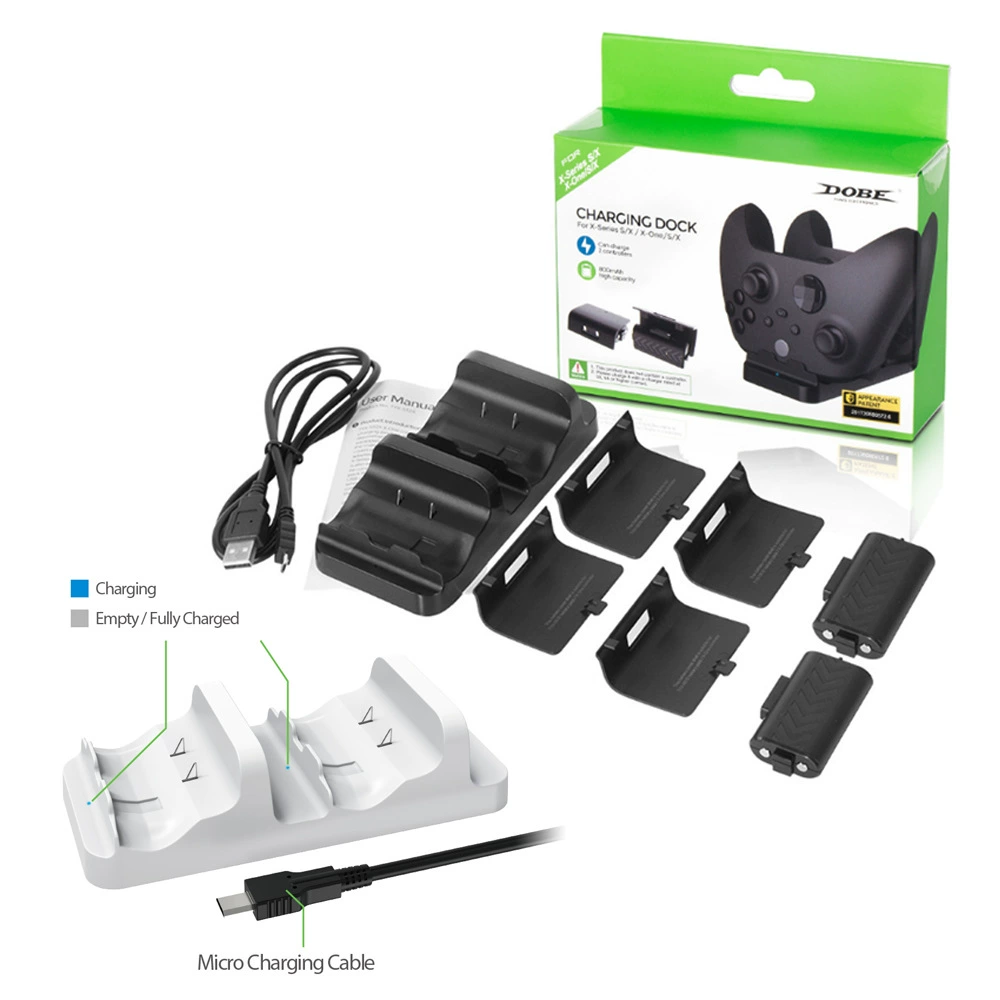 Зарядная док-станция TYX-532X двойная зарядка для контроллеров Xbox, 2×800 мАч батареи, ABS