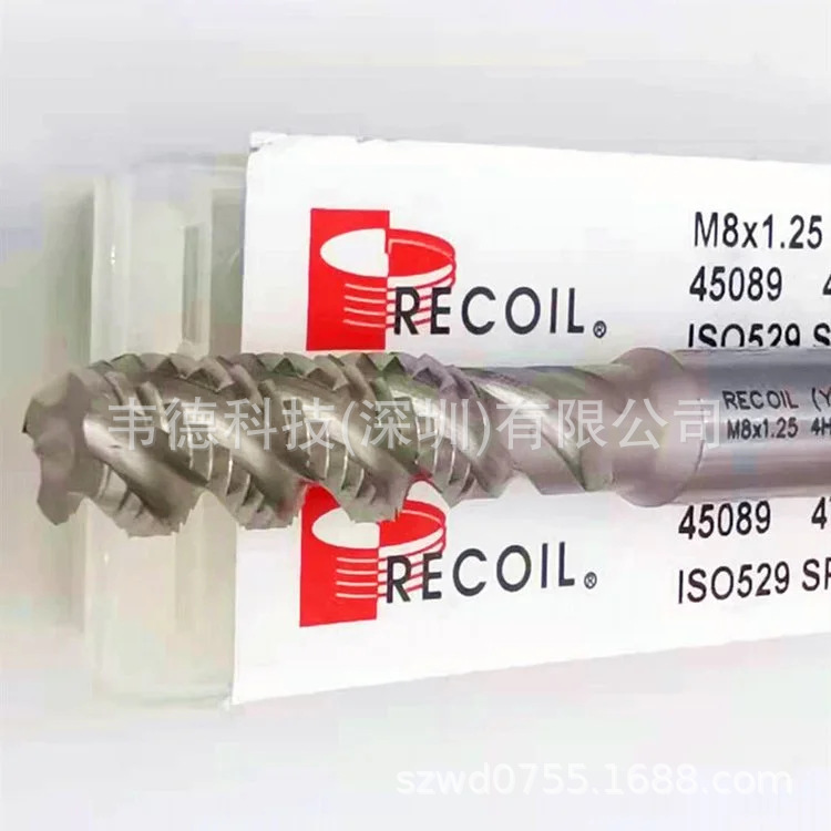 Recoil螺旋槽丝锥45039力可耐高精度（4H5H）丝攻ST3X 0.5