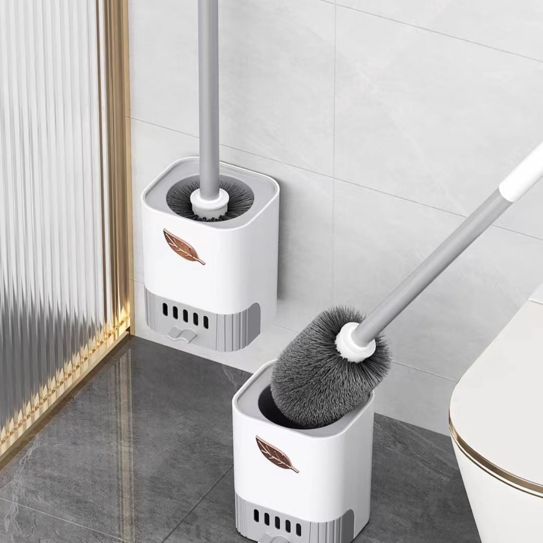 Toilet Brush Household Non-Dead Angle Non-Punch Wall-Mounted Storage Rack Cleaning Brush Toilet Cleaning Brush