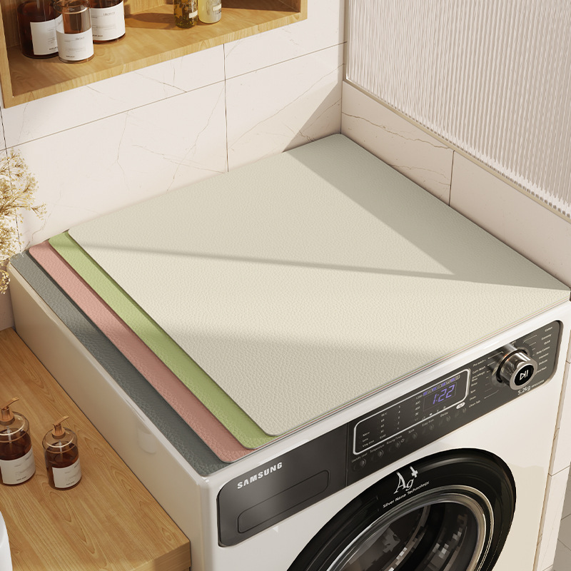 Solid Color Washing Machine Drum Cover Mat, Waterproof and Oil-Proof, Washable Leather Mat, Bedside Table Mat, Refrigerator Top Cover Cloth Solid Color Washing Machine Drum Cover Mat, Waterproof and Oil-Proof, Washable Leather Mat, Bedside Table Mat, Refrigerator Top Cover Cloth