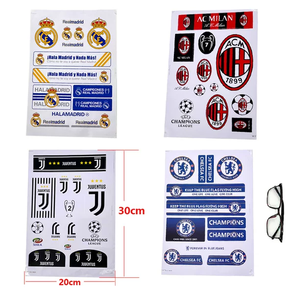 FootbAll FAn Supplies BArCelonA Emperor Horse AC MilAn FootbAll StiCker Self-Adhesive Messi RonAldo StAr CAr StiCker A4