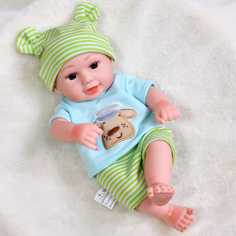 Simulación bebé renacido muñeca 30cm vinilo muñeca suave pegamento bebé dormir calmante niños jugar casa juguete
