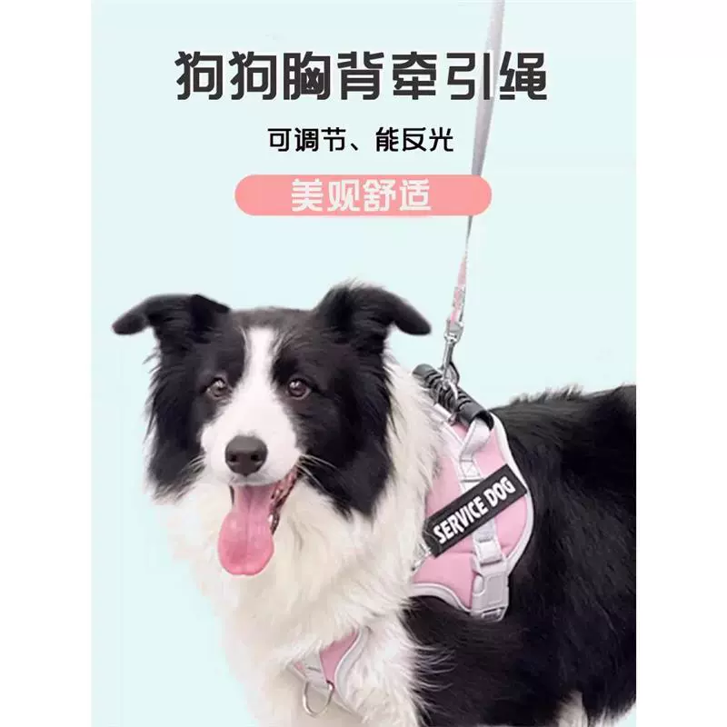 Собачий буксирный поводок нагрудный ремень среднего размера собачий пастух большая собака золотистый ретривер взрывобезопасный удар для домашних животных