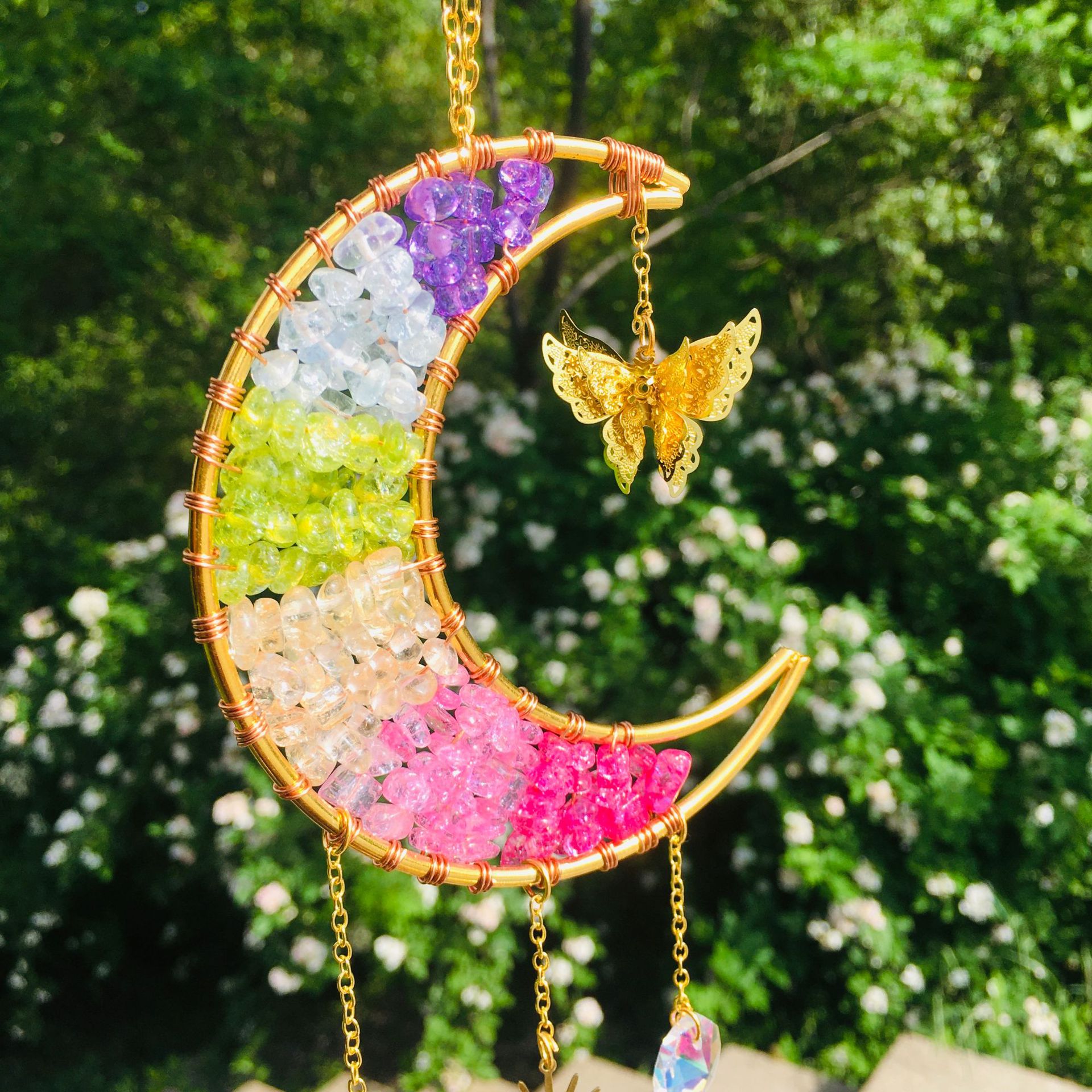 Pastoral Moon Natural Crystal Pendant display picture 3