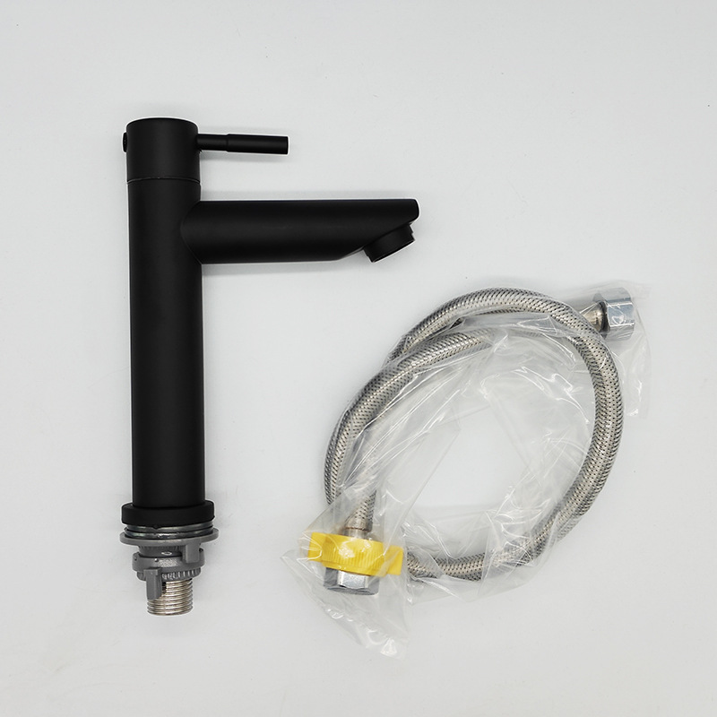 Lavabo caliente y fría del grifo de acero inoxidable baño grifo de baño lavabo solo grifo frío válvula mezcladora
