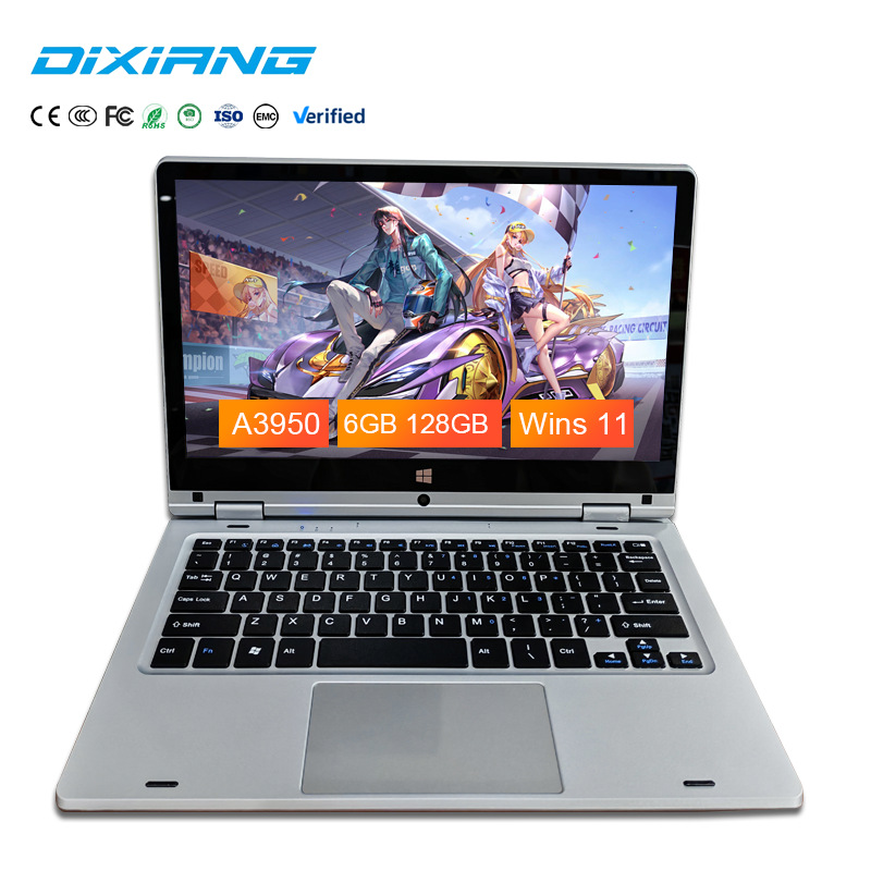 跨境爆款YOGA 11.6英寸A3950 四核处理器触摸屏360°翻转折叠笔记