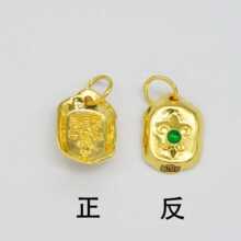 国潮经典18k金不脱模扎基拉姆财运福气百搭黄金小提溜AU750-654