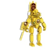 Lego, (Трансграничная торговля), золотой конструктор, часы, туалет, монитор для мальчиков, игрушка