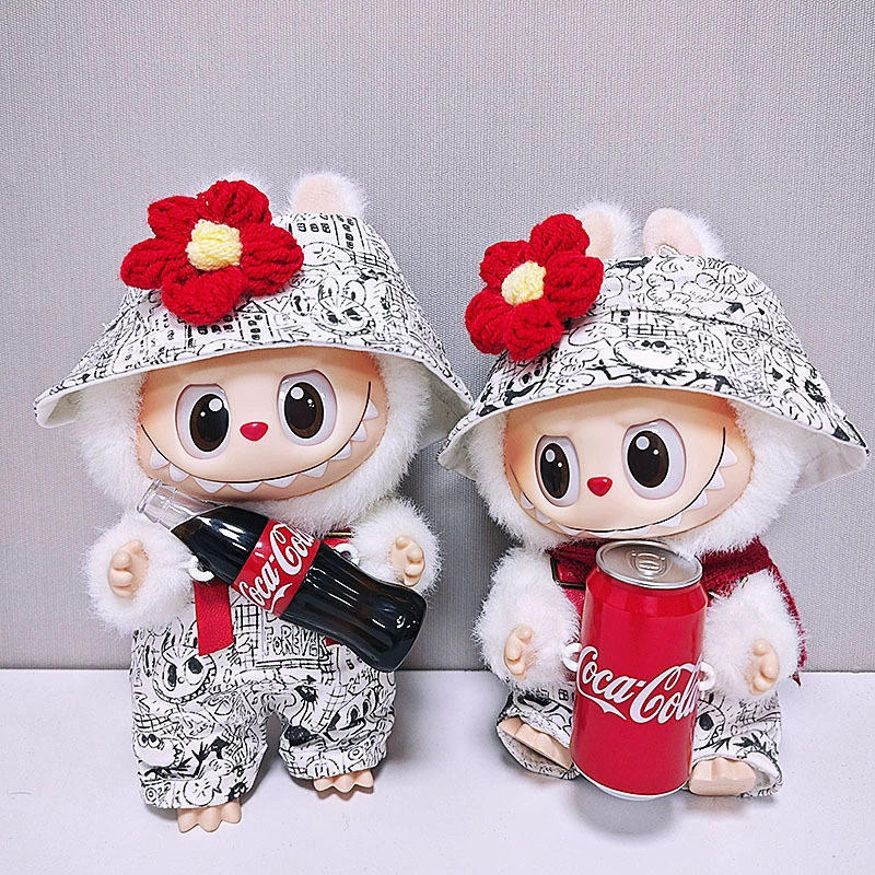 Коллекция Labubu Coca-Cola: одежда для праздников 3 поколений для Rabubu кукол – милый наряд куклы