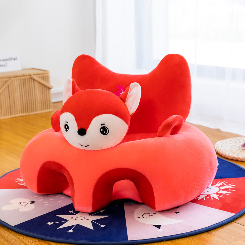 Asiento de Aprendizaje para Bebés, Anti-vuelco, Anti-caídas, Sofá de Peluche para Niños, Sofá Perezoso