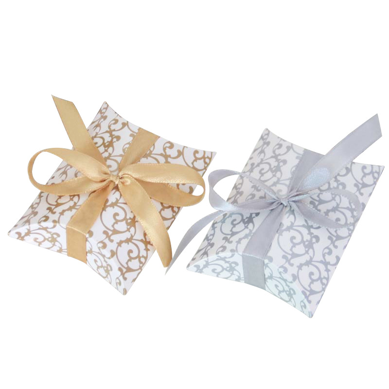 New patterned pillow box, candy packaging box, European style wedding pillowcase, wedding favor box, gift box