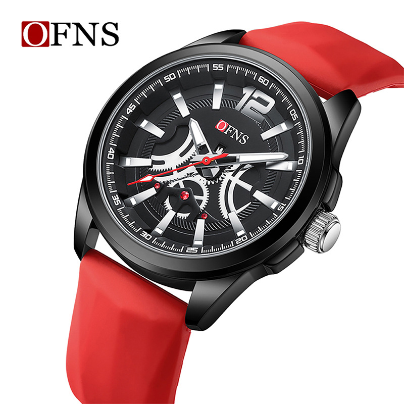 Oufani's New Men's and Women's Quartz Watch Casual Strip Scale Waterproof Fashion Watch Men's High-End Waterproof Watch