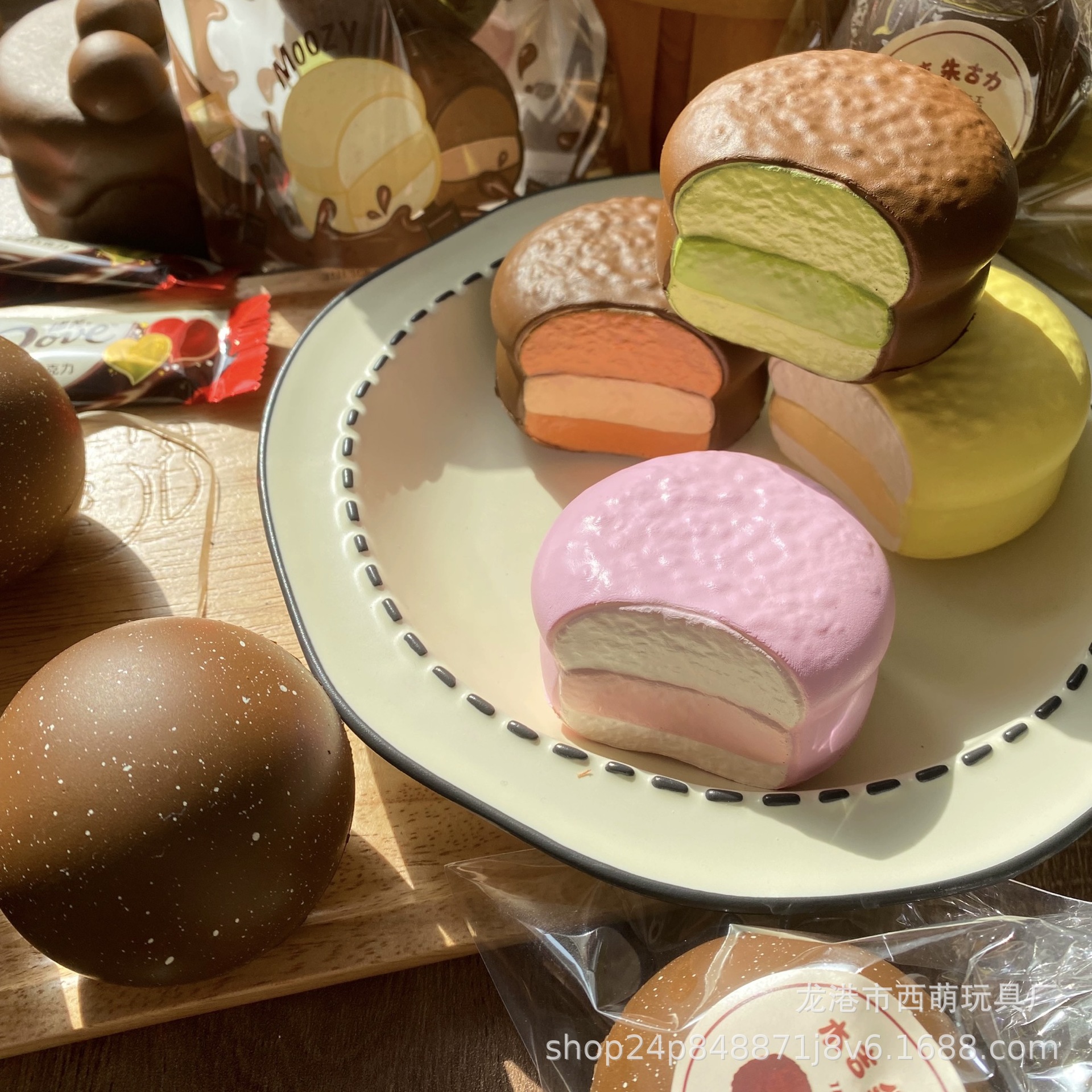 Juguete squishy de pan, rebote lento, original, tendencia TikTok, antiestrés