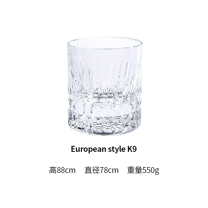 Nuevo estilo europeo whisky vino vidrio moda K9 cristal vino vidrio luz lujo hogar whisky creativo cristal taza