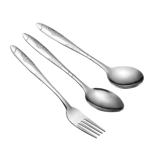 Stainless steel fork and spoon tableware household fruit fork long handle spoon spoon dessert spoon fork combination wholesale
