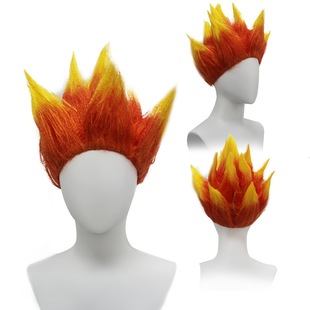 Three-Color Dragon Ball Super Saiyan Multi-Color Wig Adult Anime Wig Cosplay Stage Performance Hairpiece