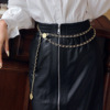 Fashionable metal woven chain, universal waist rope, adjustable belt, Chanel style