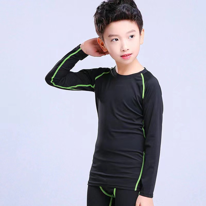 Children's tight-fitting training suit sports set football base layer basketball quick-drying clothing fitness clothing with thermal running suit