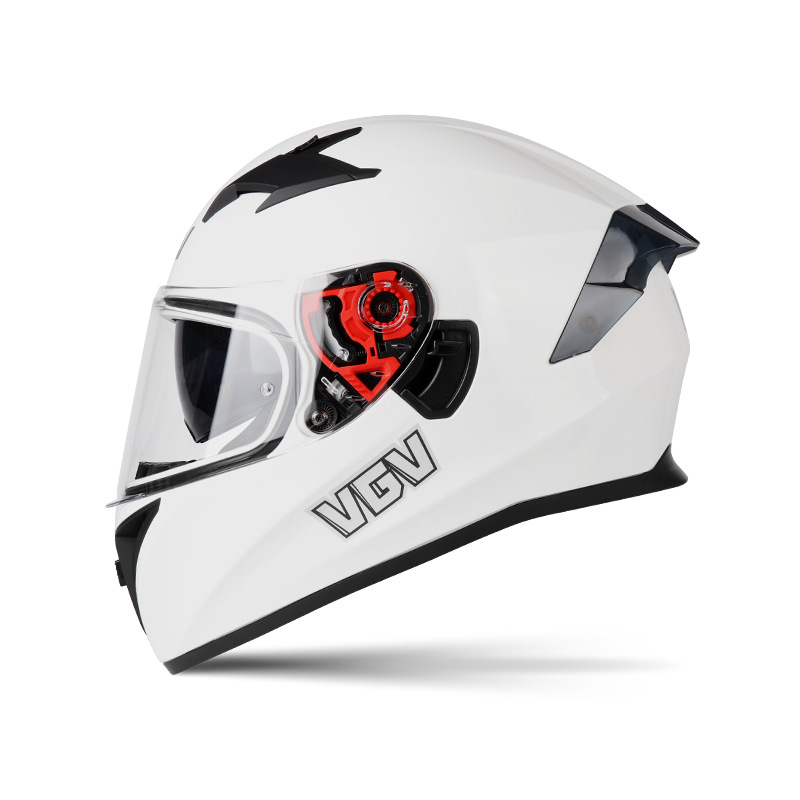 [En stock] Casco de motocicleta certificado 3c Casco completo para hombre Casco de seguridad de motocicleta de cuatro estaciones de doble lente de invierno