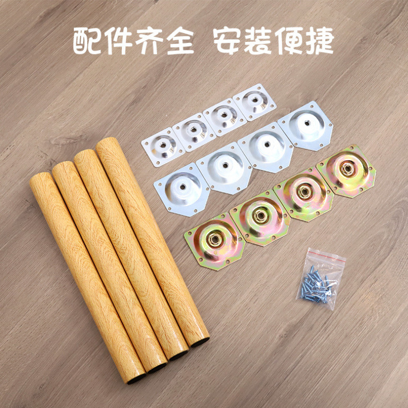 Mesa perforada de madera sólida pieza de mesa desmontable escritura soporte de computadora madera elevación accesorios de mesa de té