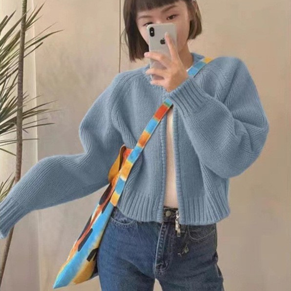Demi-season short sweater