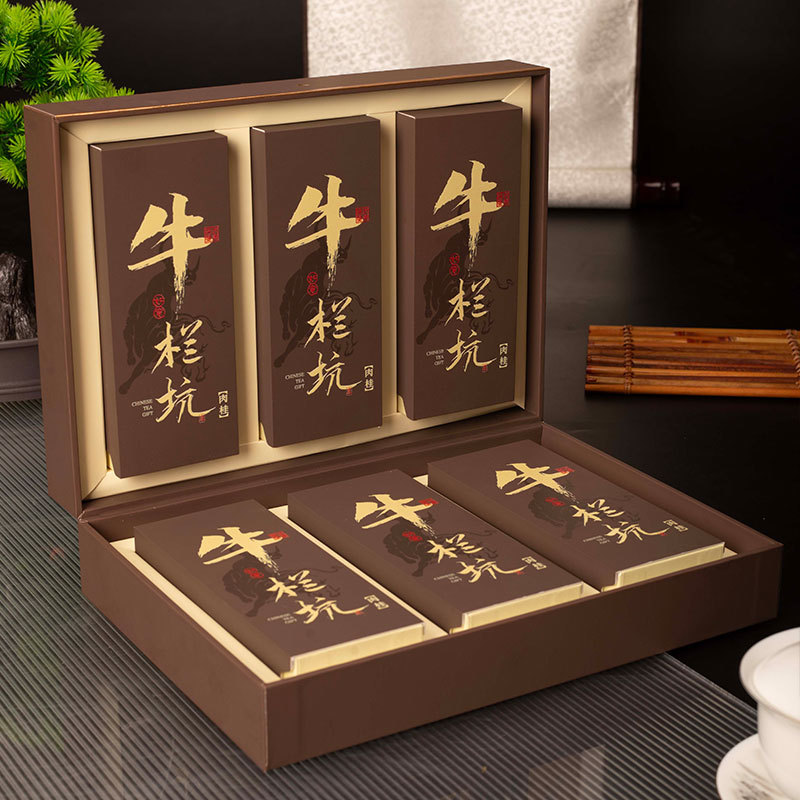 现货通用茶叶礼盒装空盒岩茶单枞肉桂大红袍高端红茶包装盒空礼盒
