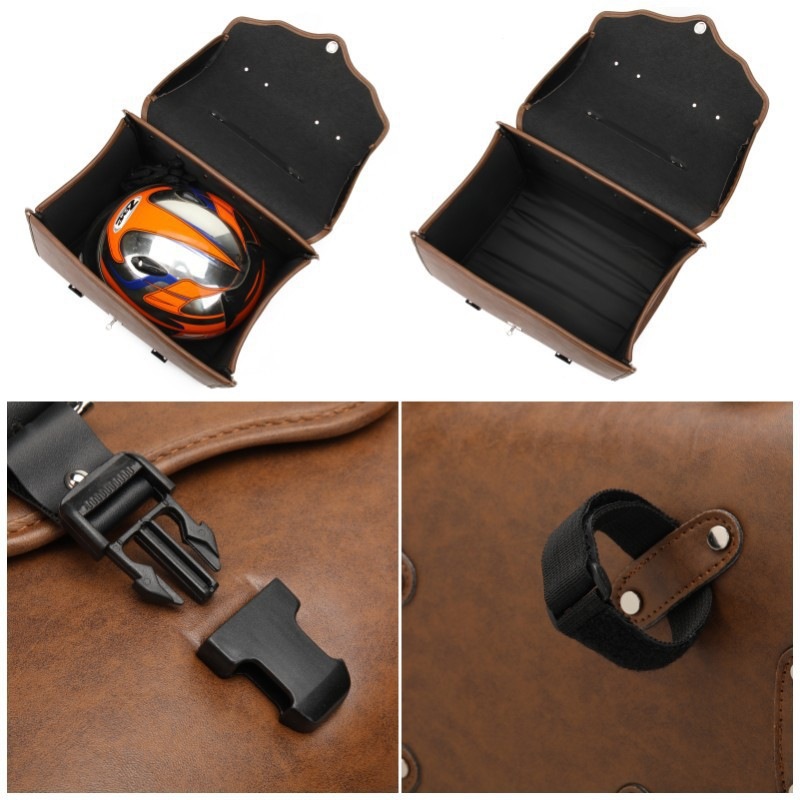 Cross-Border New Model of Motorcycle Electric Vehicle, Newly Upgraded Quick-Release Rear Seat Bag, Luggage Rack, Helmet Bag, Tail Box Bag
