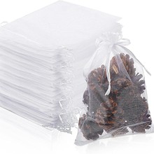 欧根纱纱袋纯色束口纱网袋小礼品包装袋可印刷字透明试用装袋批发