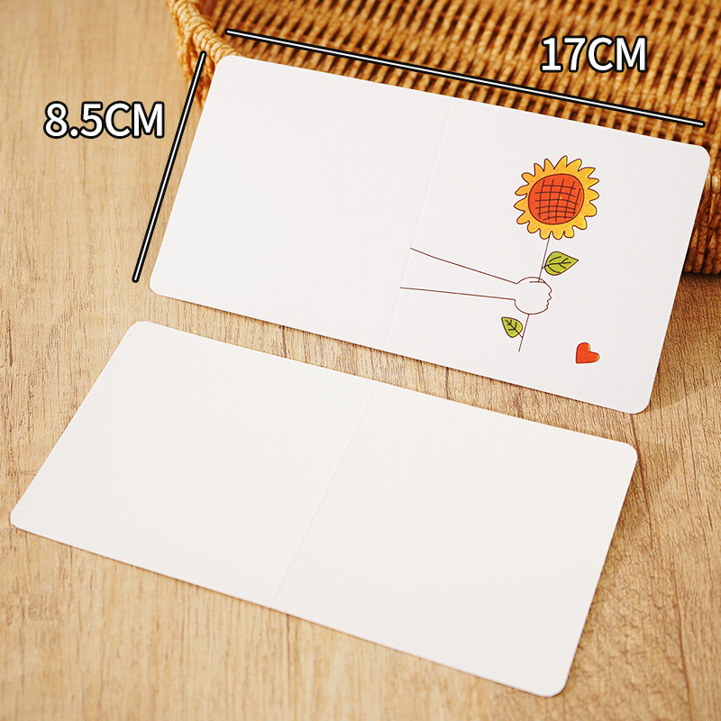 Simple simple drawing greeting card Chinese Valentine's Day baked flower shop birthday thank you card blessing card cross-border wholesale