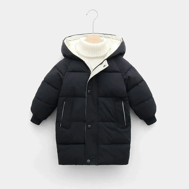 Children's long winter down jacket with down for men and women, increased thickness, mid-length