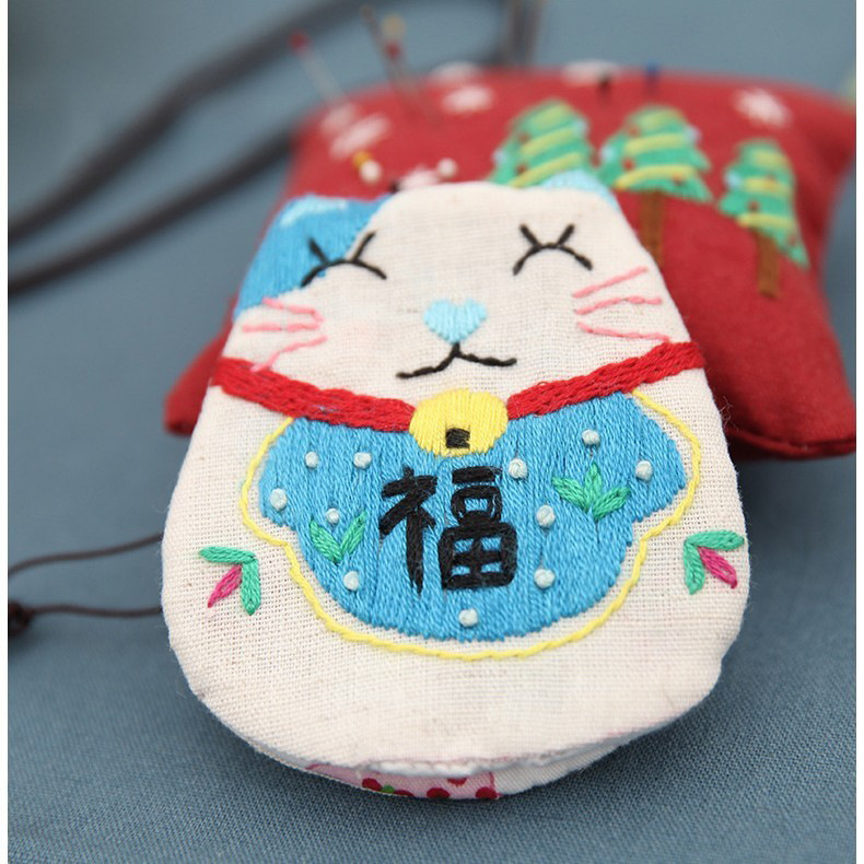 Nuevo bordado hecho a mano DIY bolsa de teléfono móvil de estilo europeo tridimensional bordado material de la tela paquete kit principiante