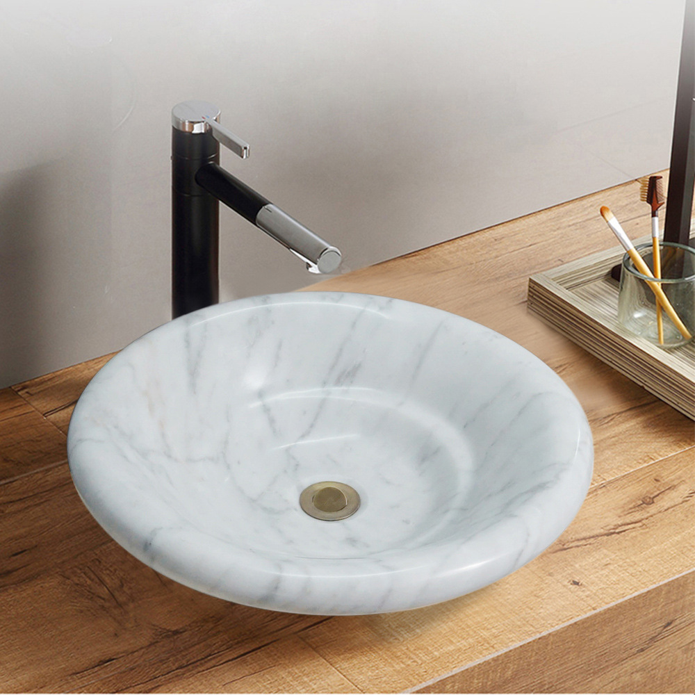 Direct Selling Natural Marble Integrated Countertop Basin Hotel Villa Bathroom Wash Basin Bathroom Stone Wash Basin