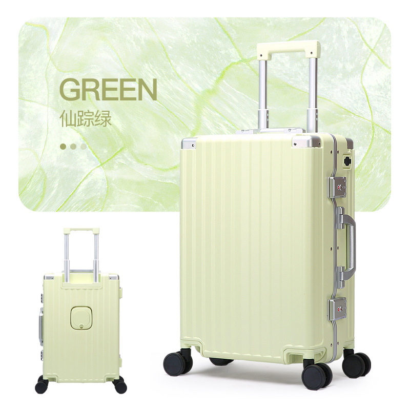 Equipaje PC maleta marco de aluminio caja de la carretilla rueda universal USB estudiante Masculino Femenino multi-función de la contraseña de 28 pulgadas Bo marca