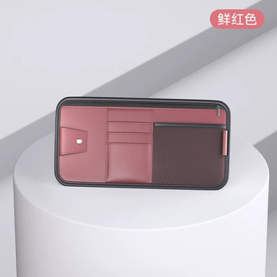 Bag Ticket Clip Clip, Car Glasses Clip/Bill Clip - napa-brown-red