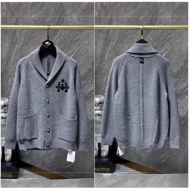 Cross-Border Trendy Brand In-Stock Autumn and Winter New Knit Sweater Cardigan Jacket with Classic Logo Embroidery Knit Jacket Cross-Border Trendy Brand In-Stock Autumn and Winter New Knit Sweater Cardigan Jacket with Classic Logo Embroidery Knit Jacket