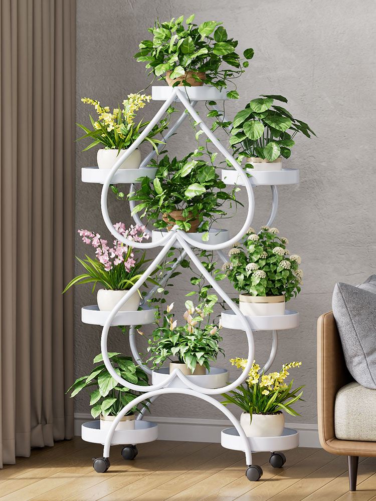 업그레이드된 흰색 - 대담하고 두꺼워진 9개의 냄비 [무료 범용 바퀴]