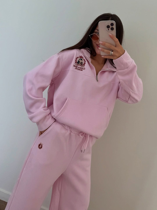 刺绣勋章运动卫衣套装女秋冬季宽松舒适休闲潮流时尚居家慵懒百搭|undefined