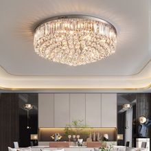 美式客厅灯全光谱护眼吸顶灯现代简约轻奢家用水晶主卧室餐厅灯具