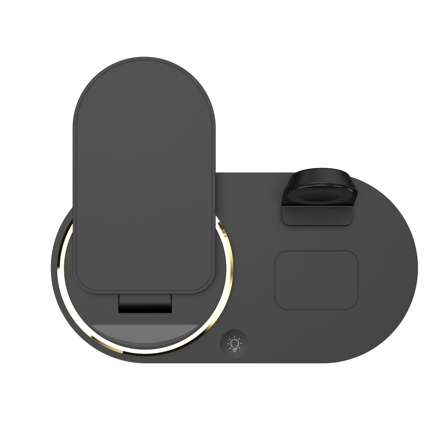 Original popular Amazon multifuncional cinco en uno plegable cargador inalámbrico magnético táctil luz nocturna cargador inalámbrico