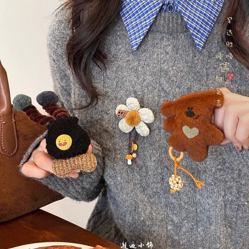 Cute plush cartoon doll