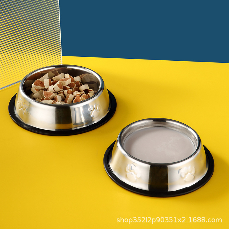 不锈钢宠物碗宠物防滑圈猫碗狗碗狗狗猫咪泰迪喂食器宠物用品定制|ru